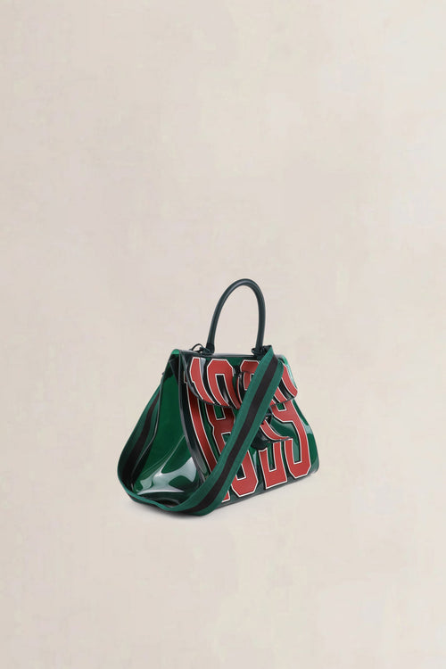 Delvaux Green Brillant Hero 1829 Vinyl Shoulder Bag