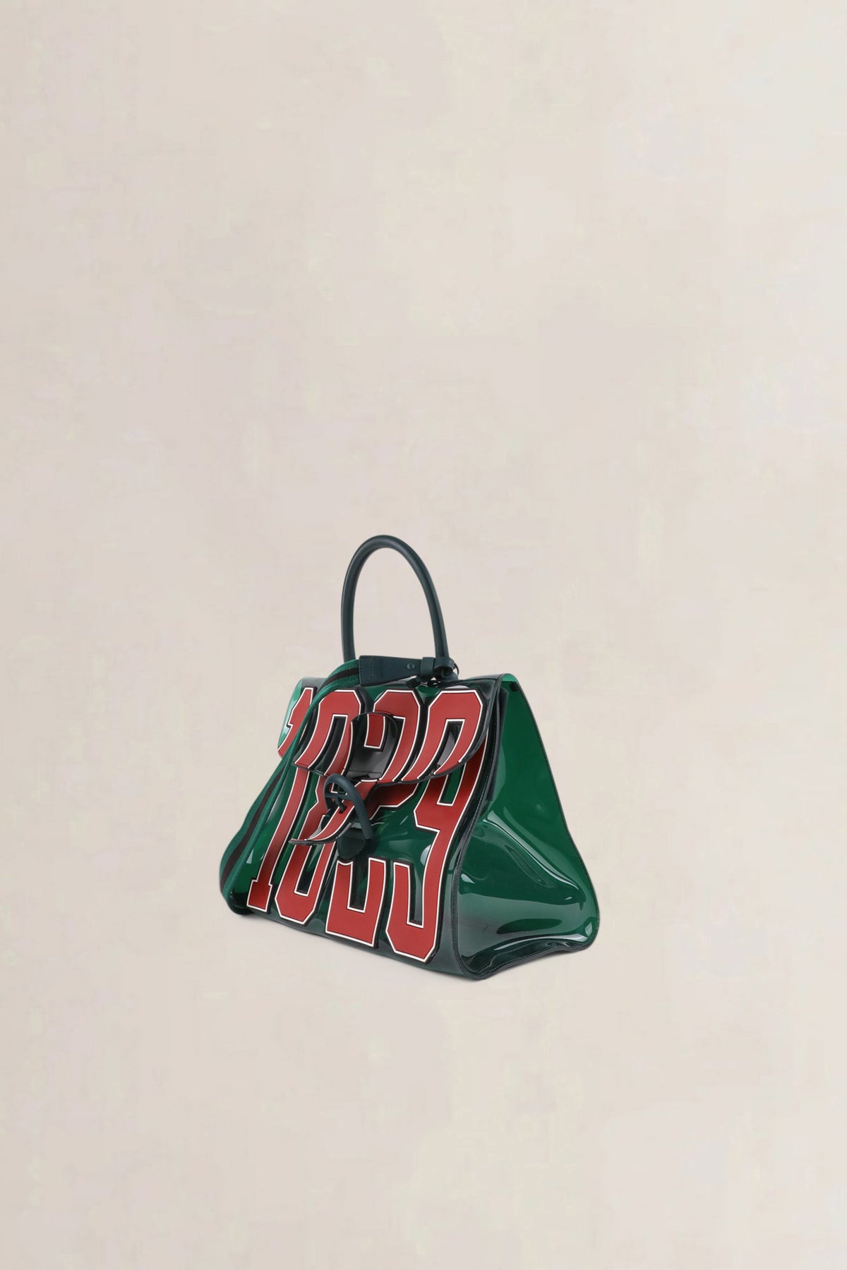 Delvaux Green Brillant Hero 1829 Vinyl Shoulder Bag