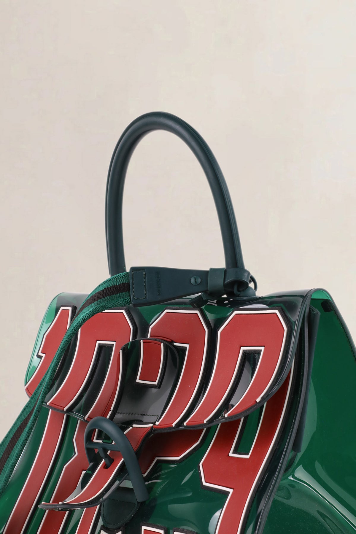 Delvaux Green Brillant Hero 1829 Vinyl Shoulder Bag