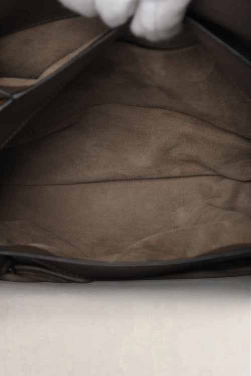Bottega Veneta Grey & Brown Piazza Small Crossbody Bag