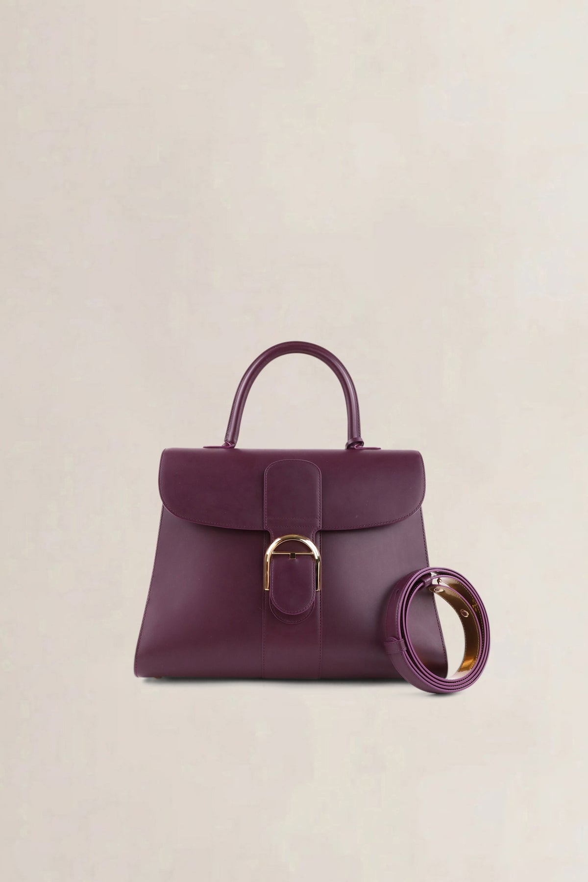 Delvaux Purple & Gold Brillant GM Crossbody Bag