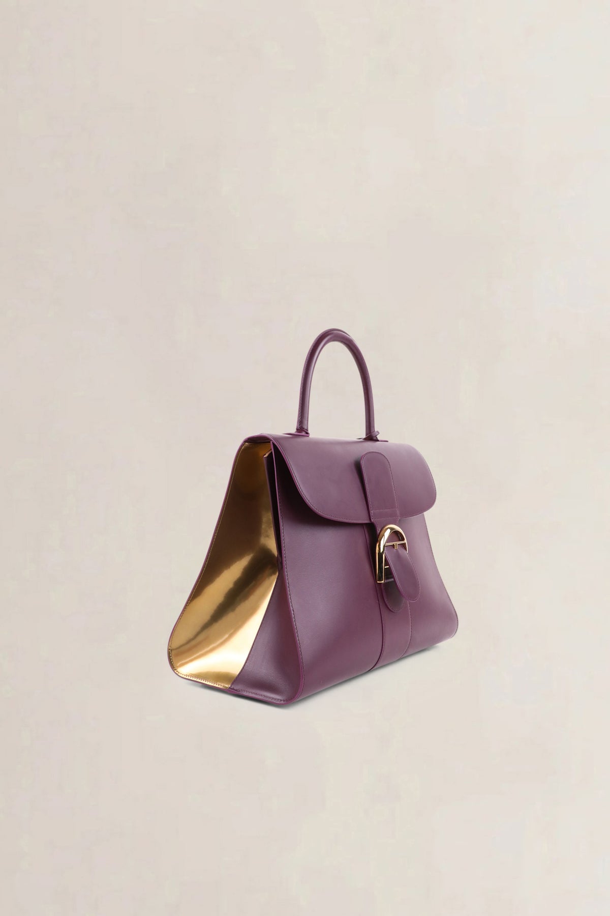Delvaux Purple & Gold Brillant GM Crossbody Bag
