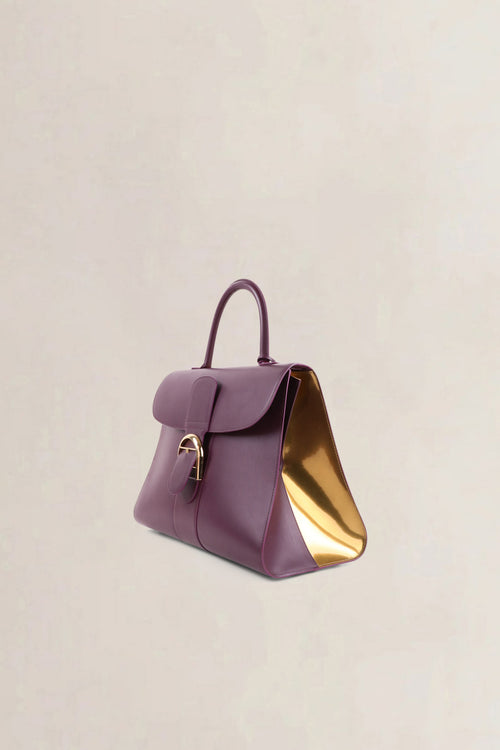Delvaux Purple & Gold Brillant GM Crossbody Bag