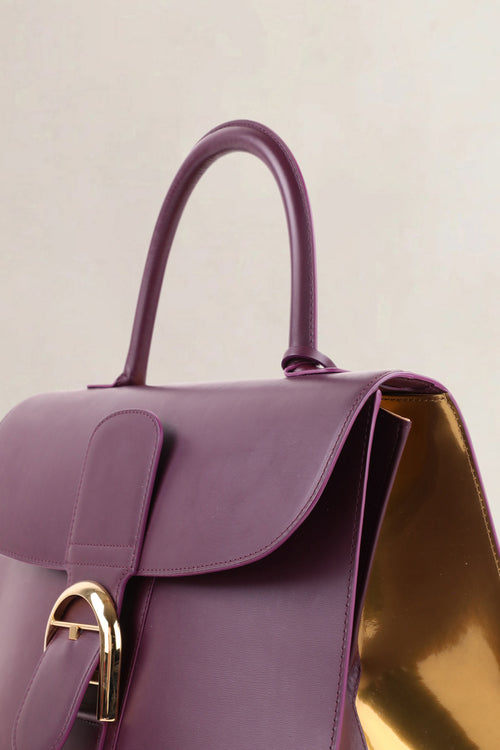 Delvaux Purple & Gold Brillant GM Crossbody Bag