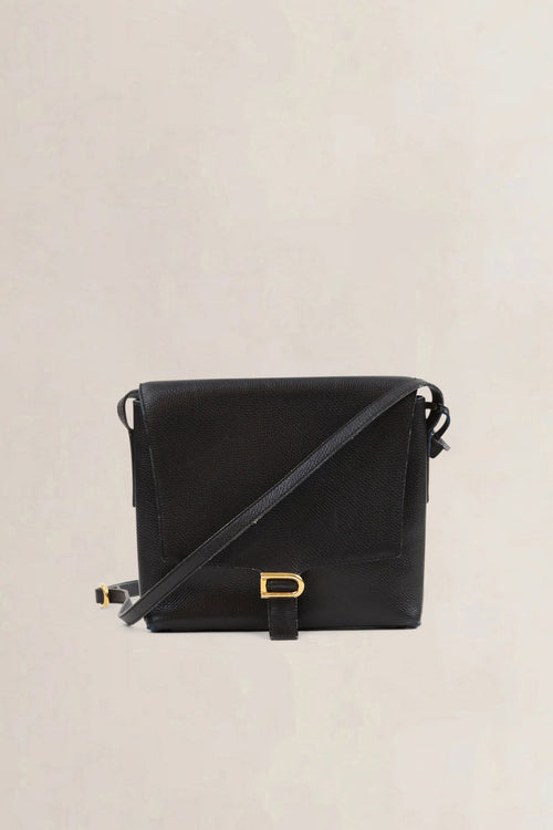 Delvaux Black Leather Crossbody Bag