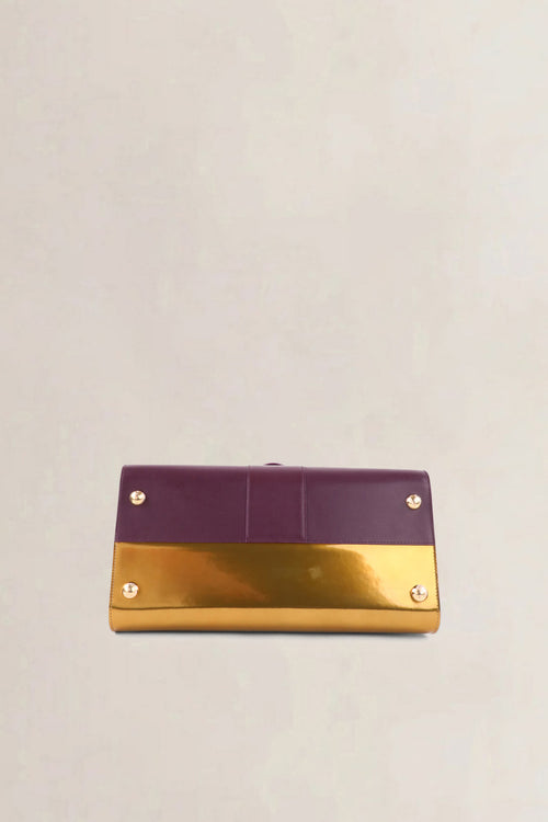Delvaux Purple & Gold Brillant GM Crossbody Bag