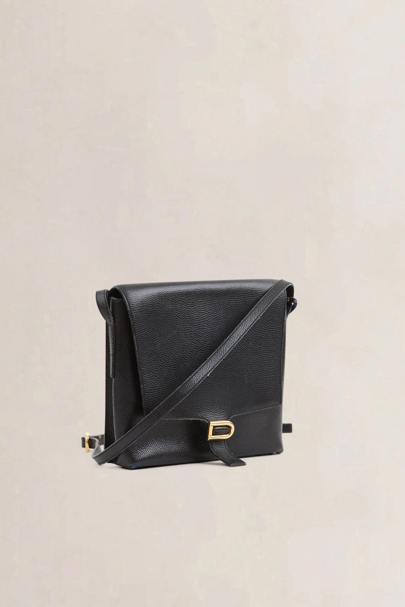 Delvaux Black Leather Crossbody Bag
