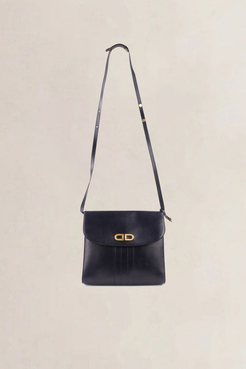 Delvaux Vintage Navy Blue Crossbody Bag