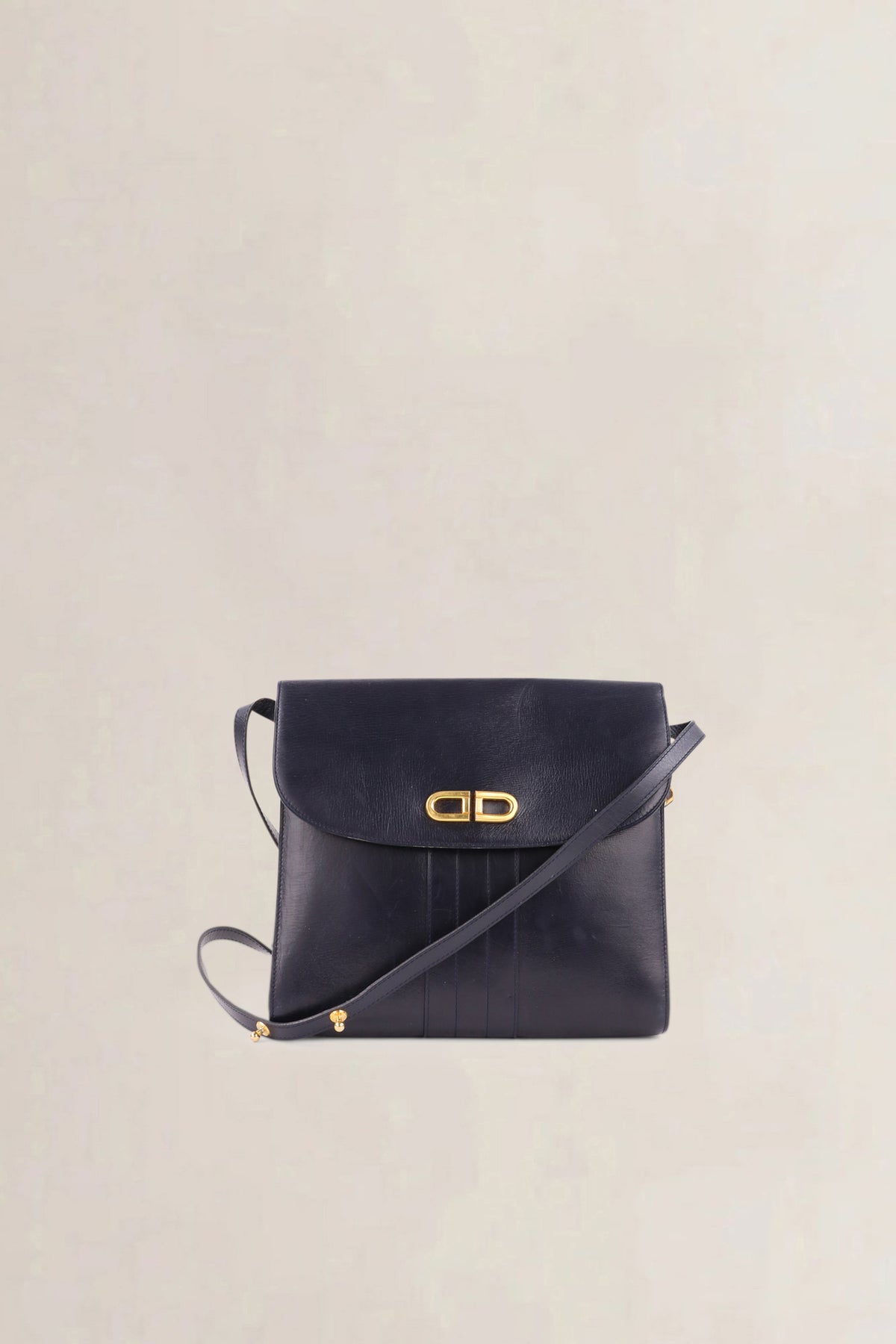 Delvaux Vintage Navy Blue Crossbody Bag