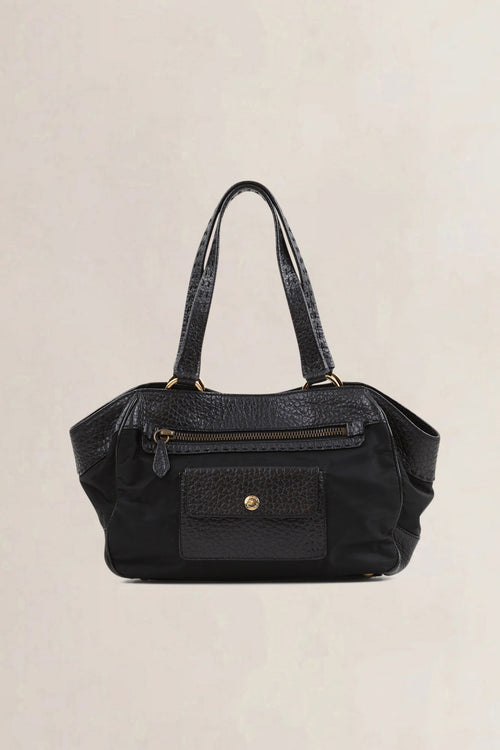 Prada Black Leather/Nylon Shoulder Bag