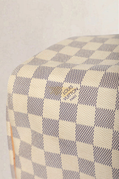 Louis Vuitton White Speedy 30 Damier Azur Top Handle Bag
