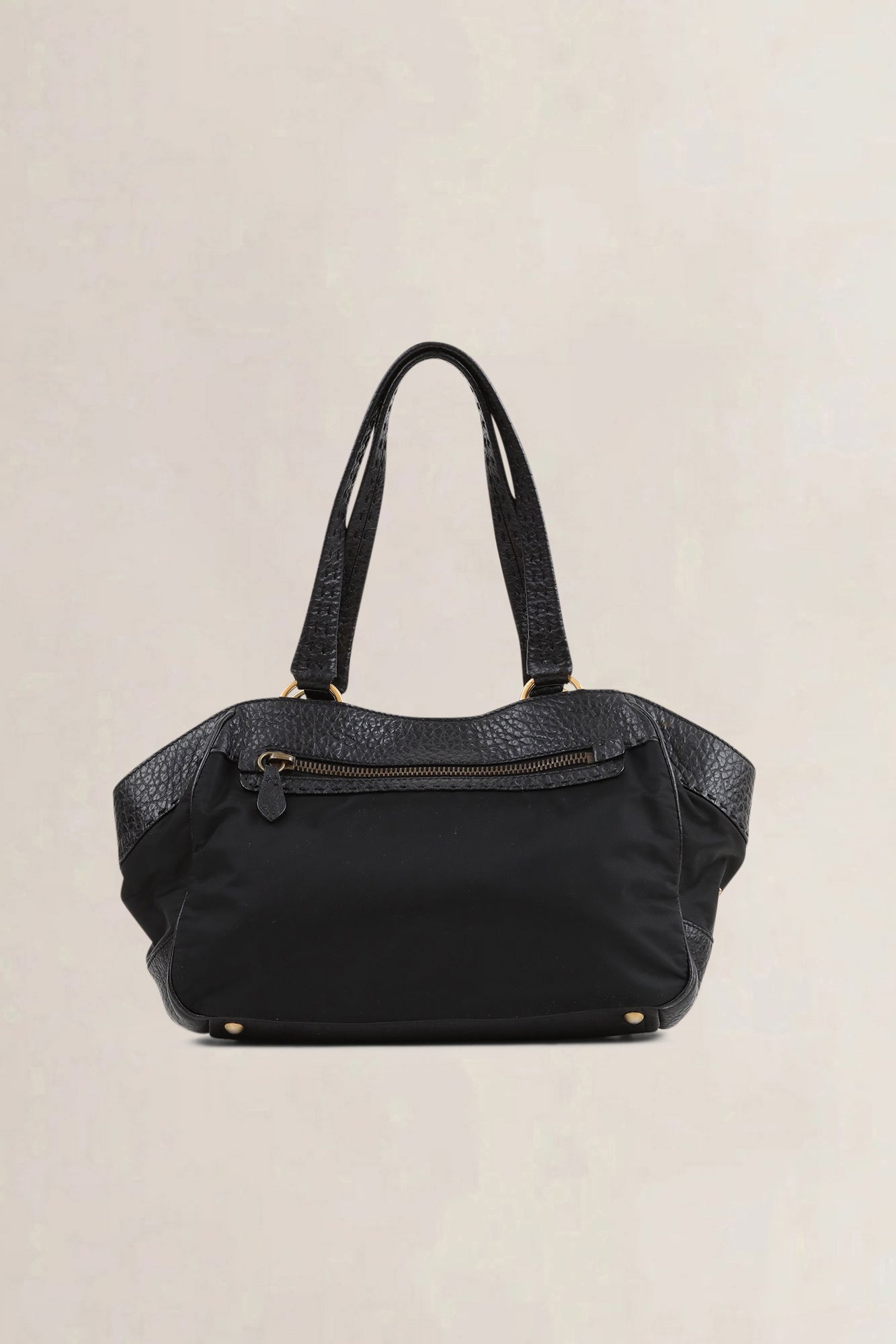 Prada Black Leather/Nylon Shoulder Bag