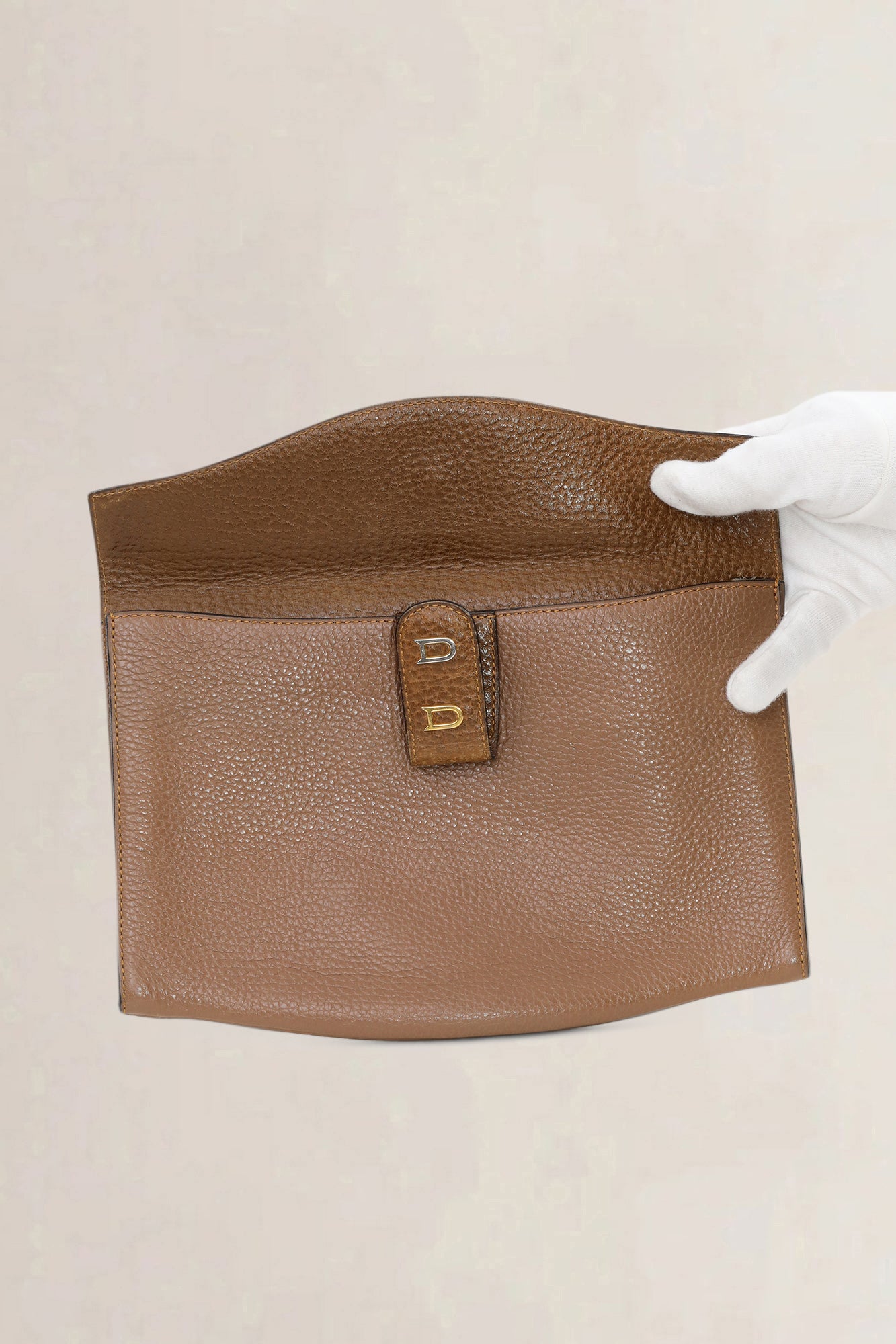 Delvaux Brown Leather Clutch