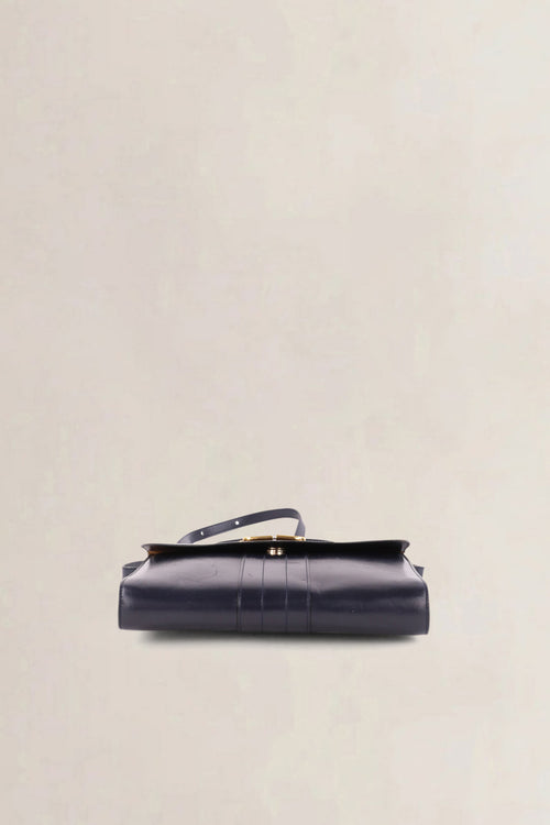 Delvaux Vintage Navy Blue Crossbody Bag