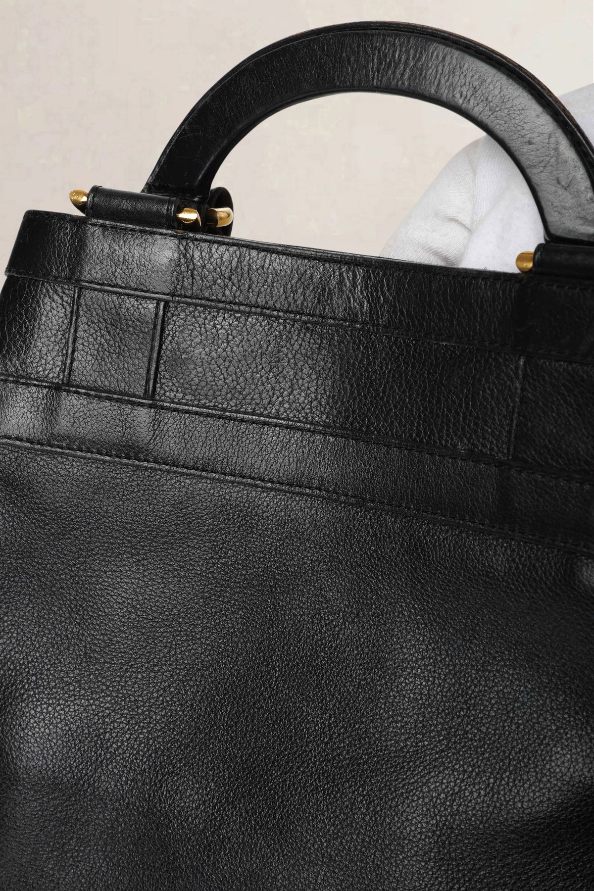 Delvaux Black Roseau Top Handle Bag