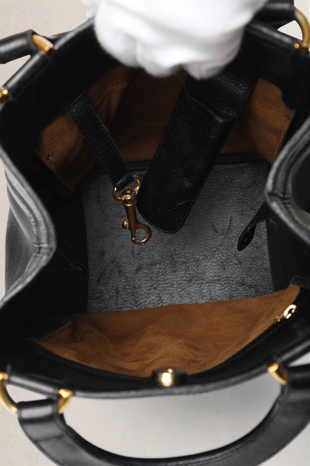 Delvaux Black Roseau Top Handle Bag