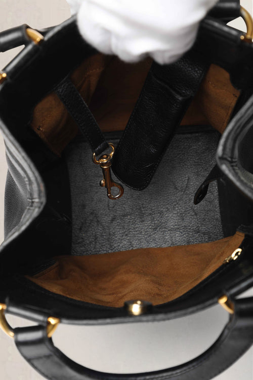 Delvaux Black Roseau Top Handle Bag