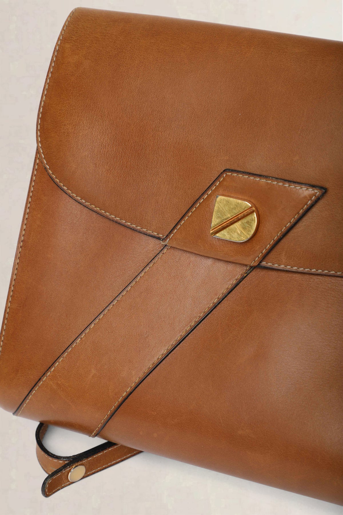 Delvaux Cognac Vintage Crossbody Bag