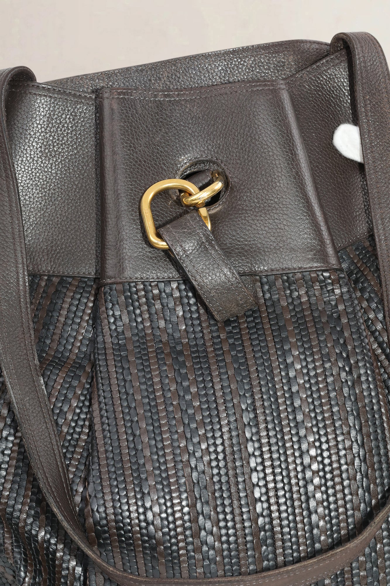 Delvaux Brown Toile De Cuir Leather Faust — vintage