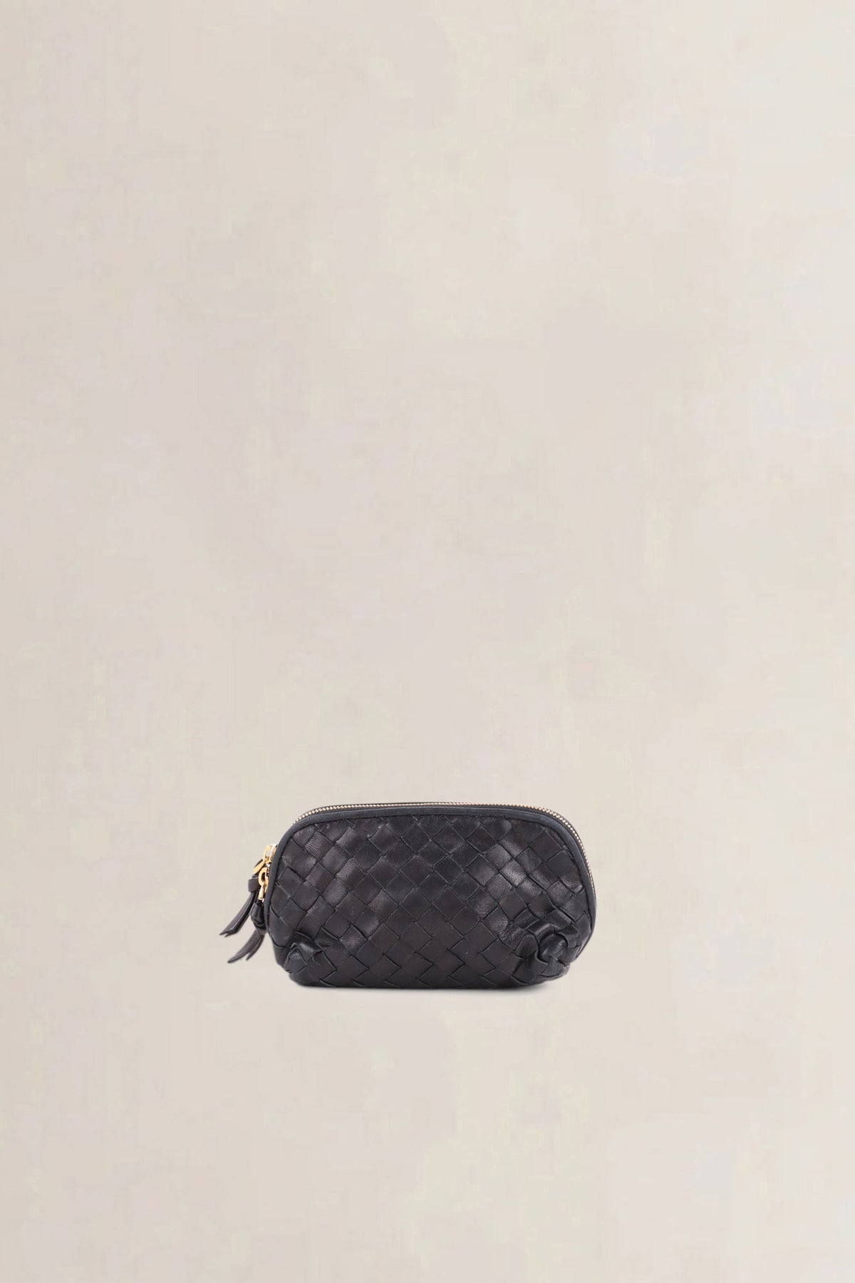 Bottega Veneta Black Intrecciato Pouch