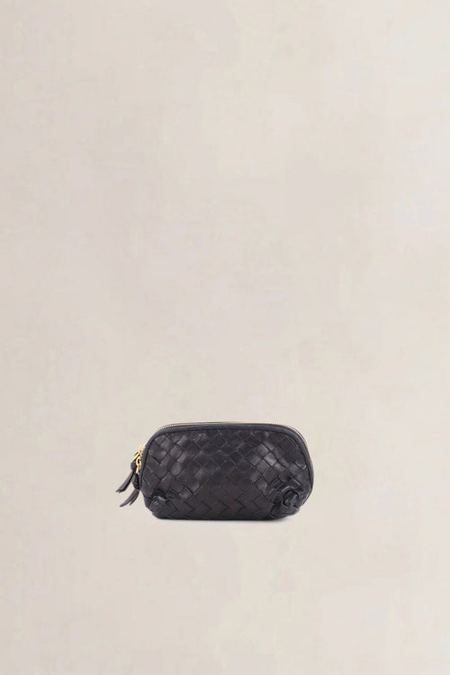 Bottega Veneta Black Intrecciato Pouch