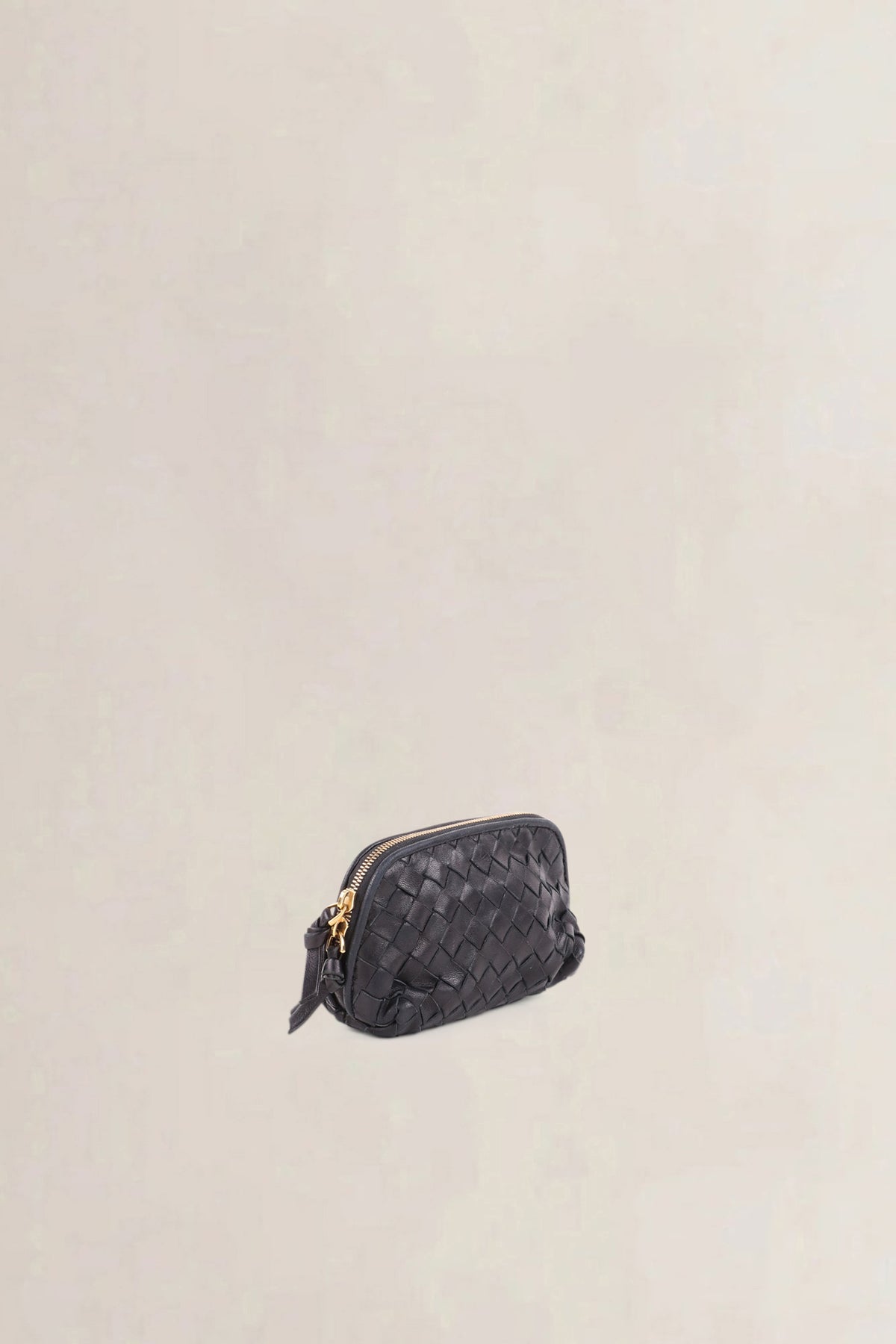 Bottega Veneta Black Intrecciato Pouch