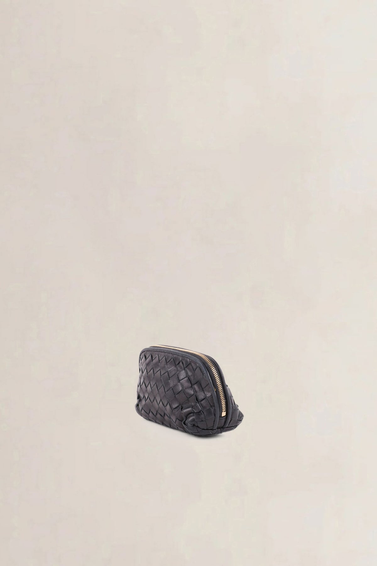 Bottega Veneta Black Intrecciato Pouch