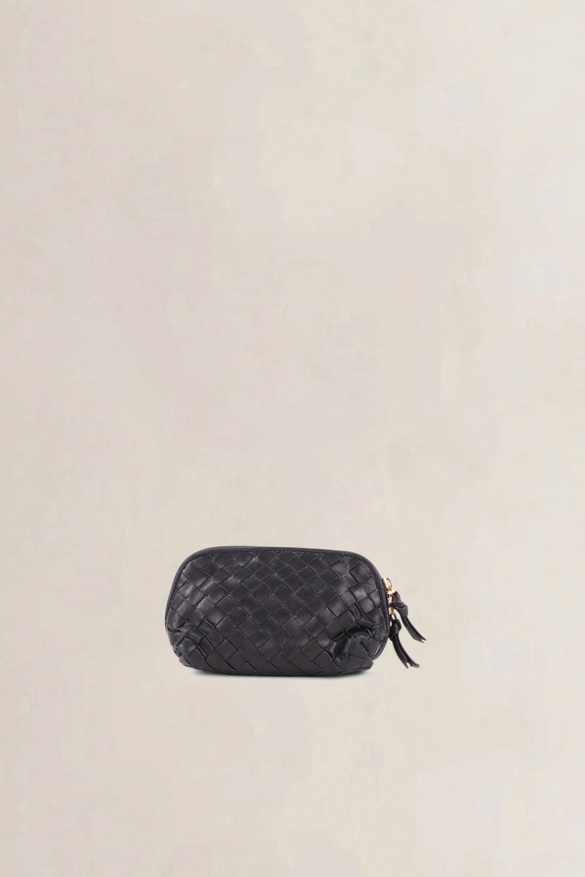 Bottega Veneta Black Intrecciato Pouch