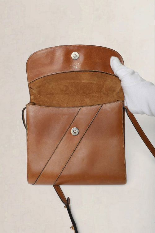 Delvaux Cognac Vintage Crossbody Bag