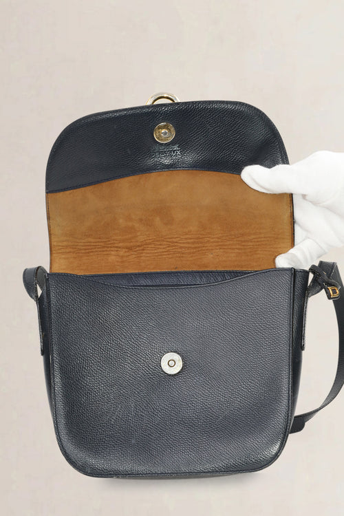 Delvaux Blue Leather Crossbody Bag