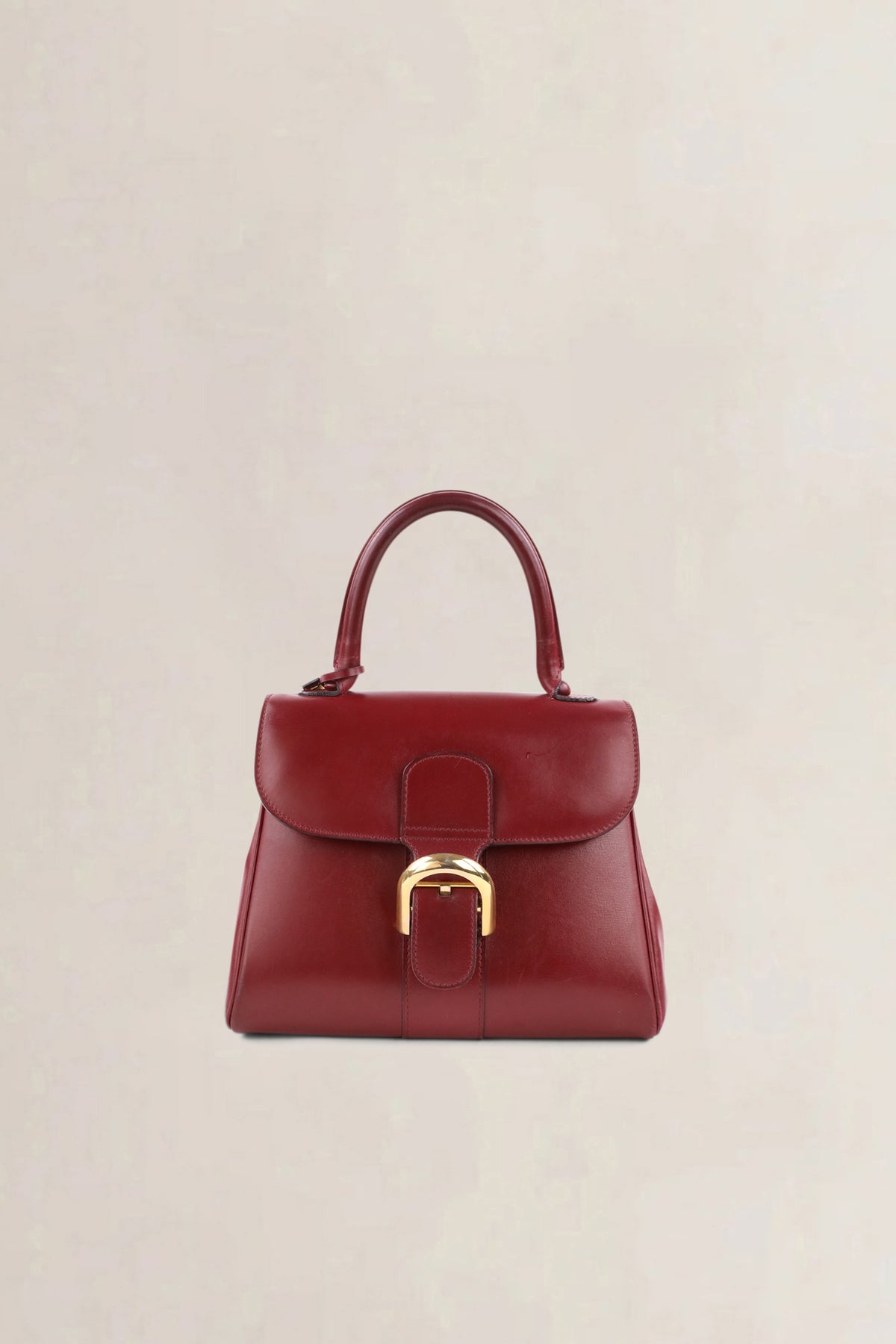 Delvaux Vintage Rosso Brillant Box Calf PM Top Handle Bag