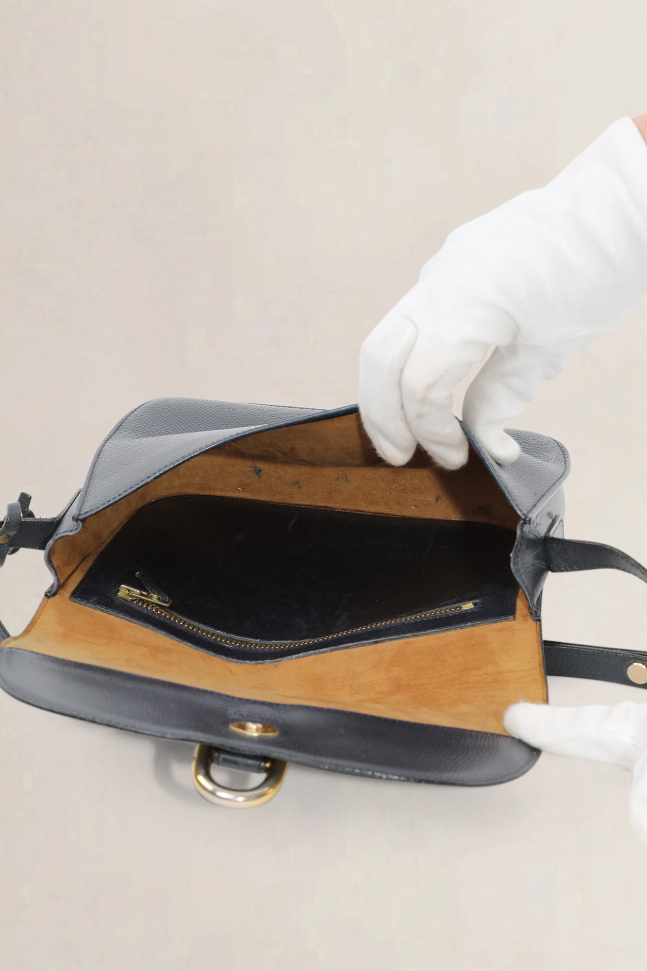 Delvaux Blue Leather Crossbody Bag