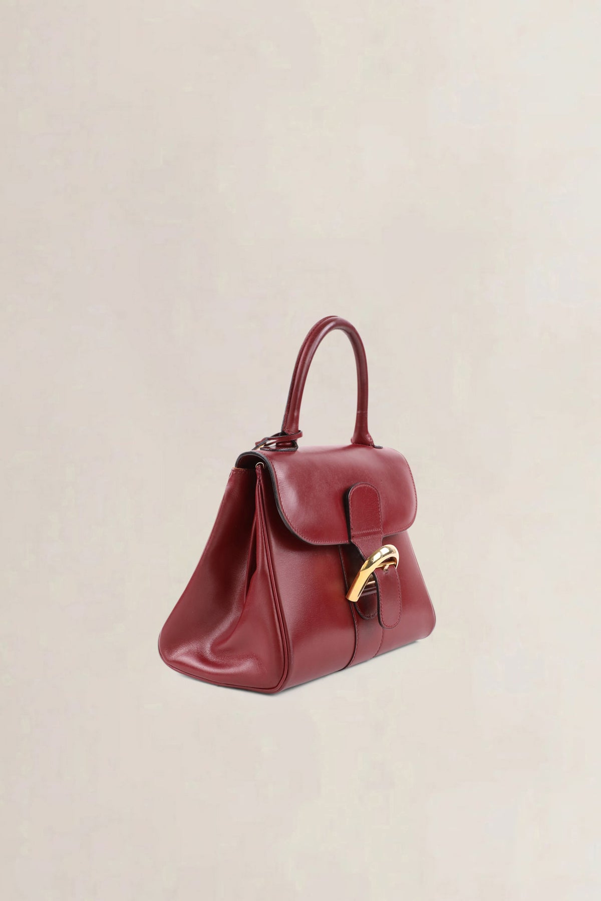 Delvaux Vintage Rosso Brillant Box Calf PM Top Handle Bag
