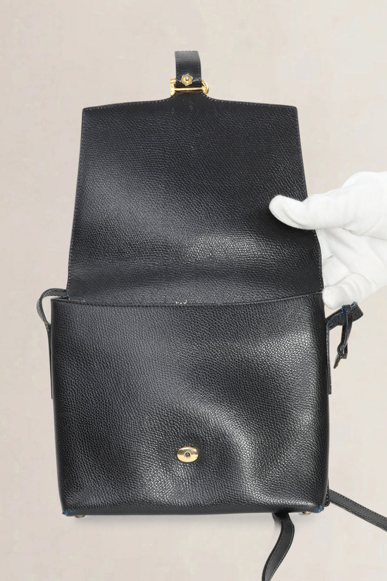 Delvaux Black Leather Crossbody Bag