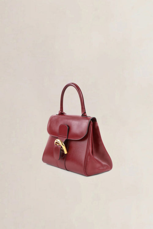 Delvaux Vintage Rosso Brillant Box Calf PM Top Handle Bag