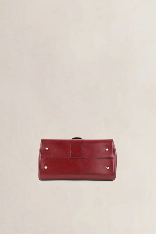 Delvaux Vintage Rosso Brillant Box Calf PM Top Handle Bag