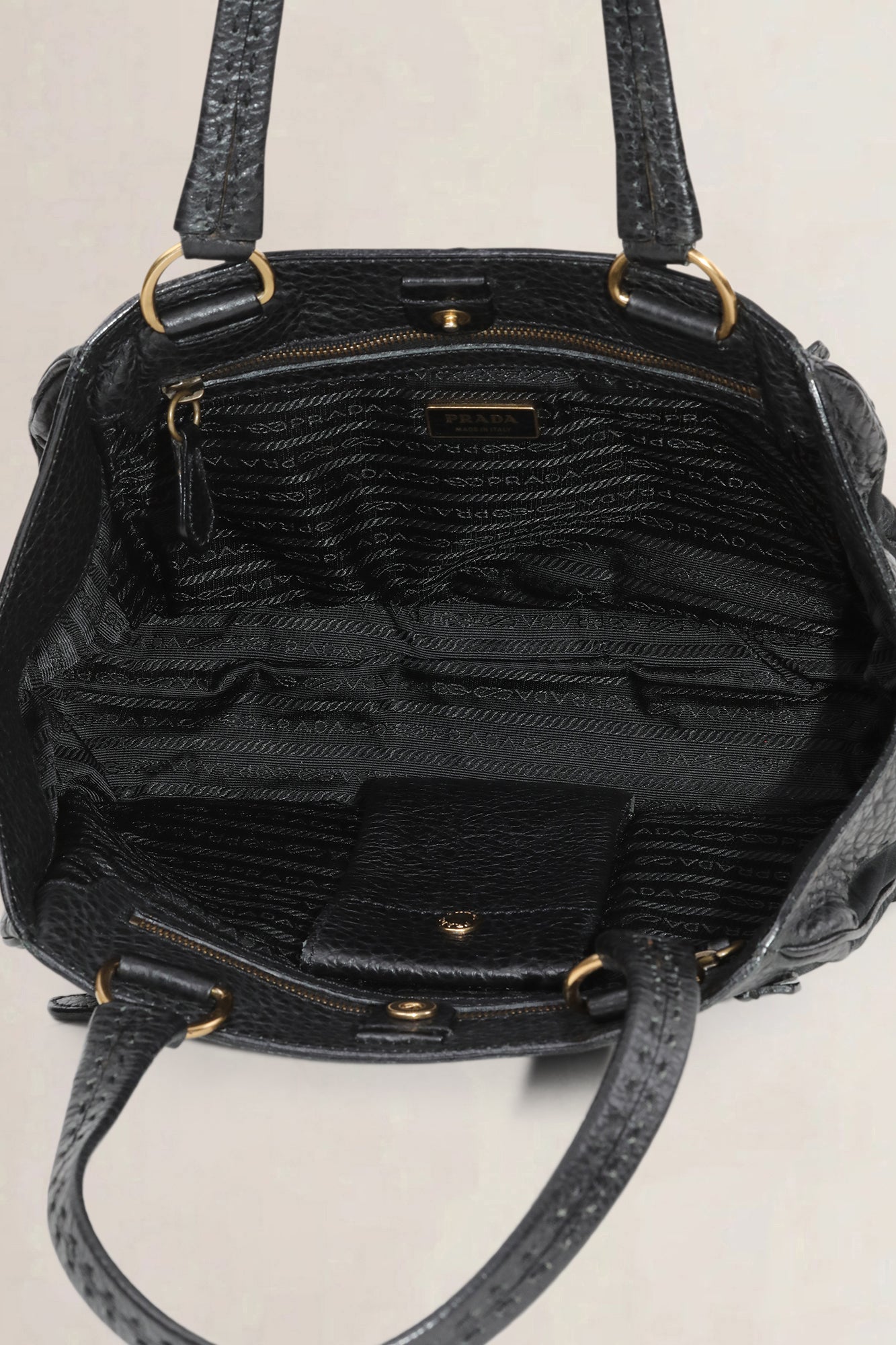 Prada Black Leather/Nylon Shoulder Bag