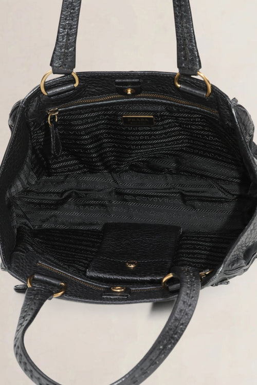 Prada Black Leather/Nylon Shoulder Bag