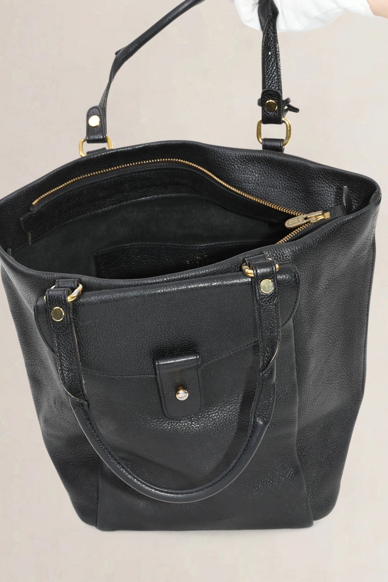 Delvaux Black Leather Méli-Mélo Shoulder Bag