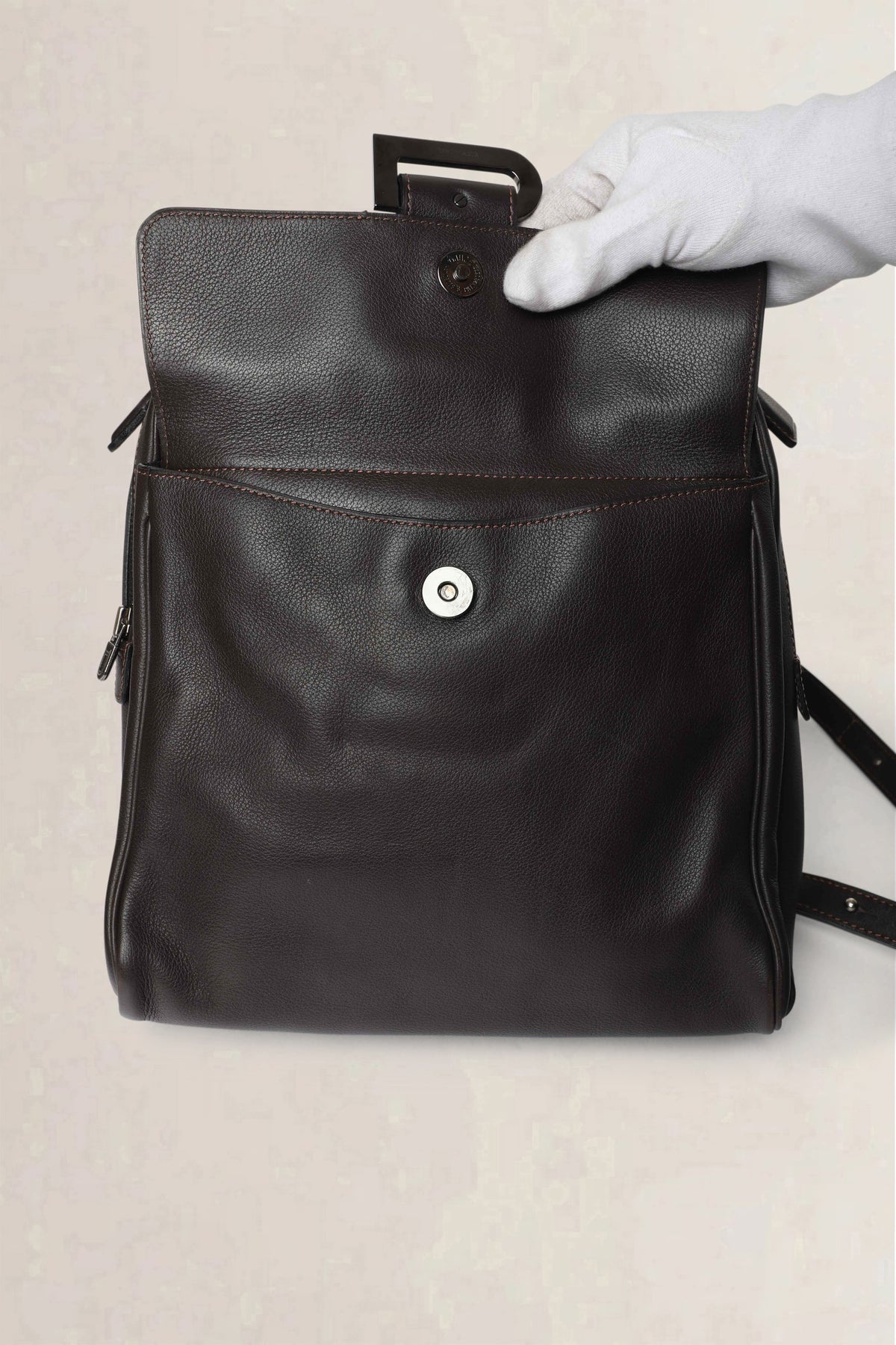 Delvaux Brown Onde Canter Café
