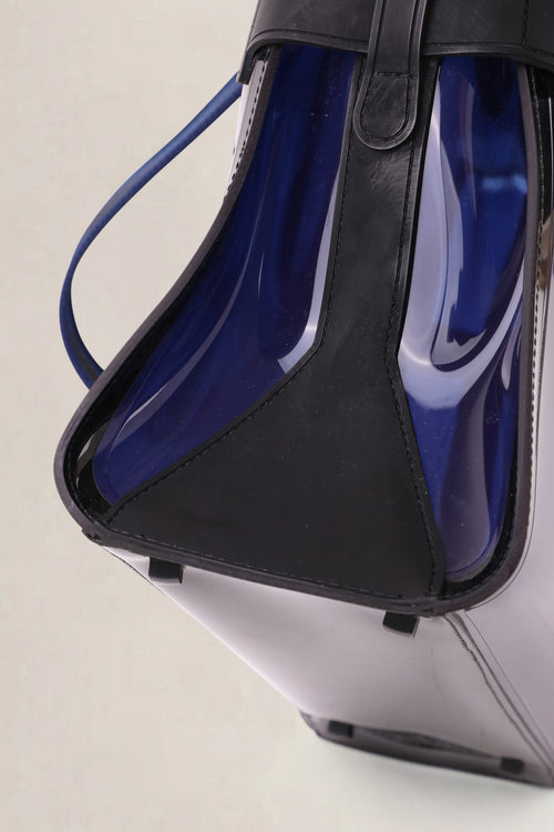 Delvaux Dark Night Tempête Vinyl Shoulder Bag
