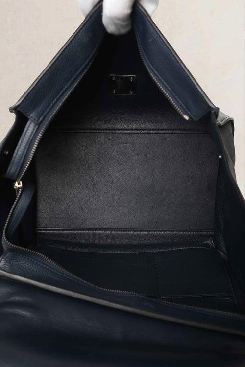 Celine Dark Blue Trapeze Medium Crossbody Bag