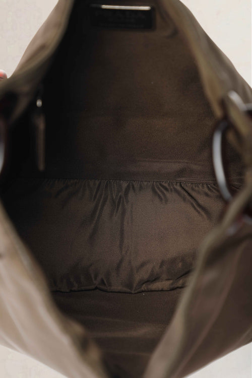 Prada Khaki Vintage Tortoiseshell Chain Shoulder Bag