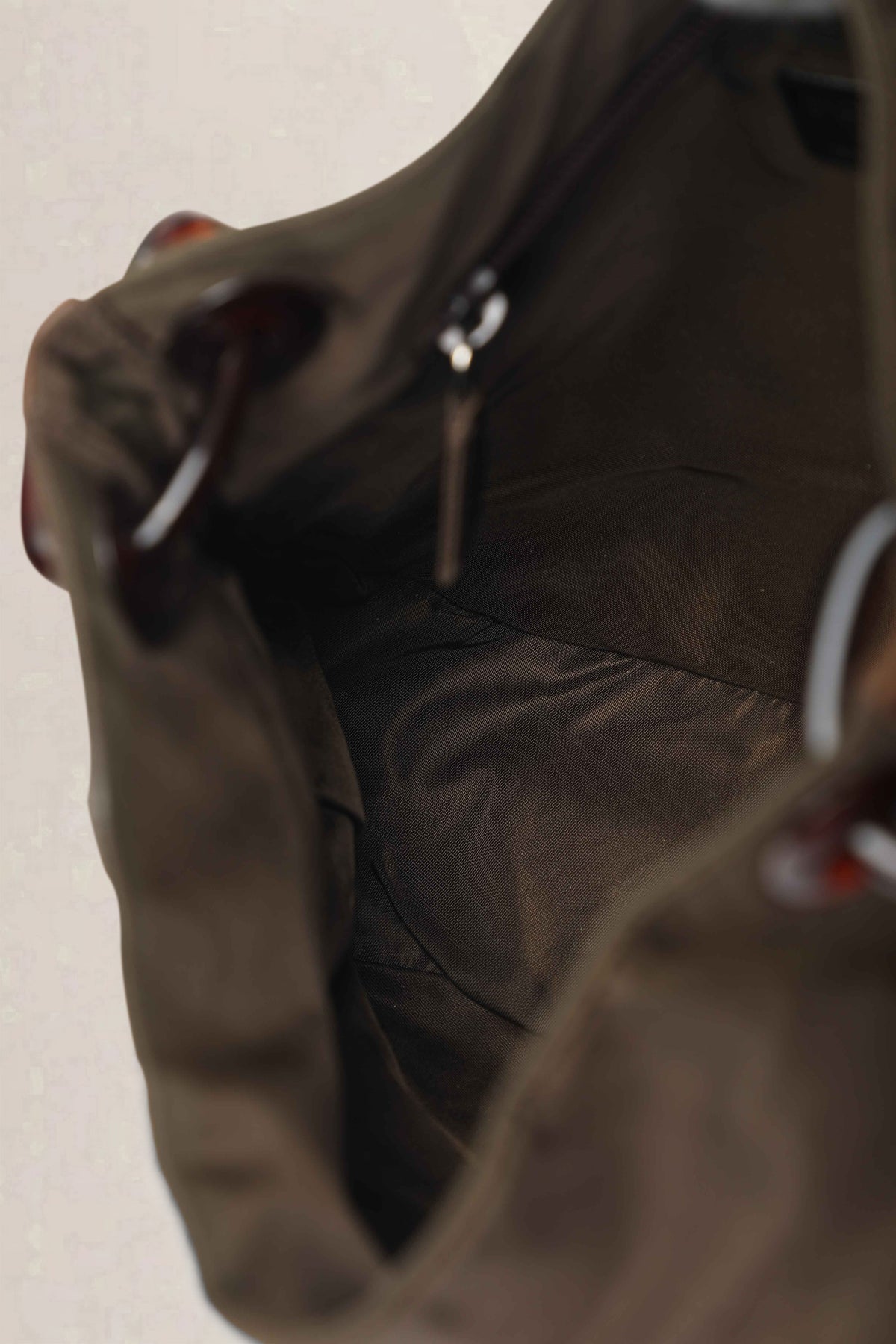Prada Khaki Vintage Tortoiseshell Chain Shoulder Bag