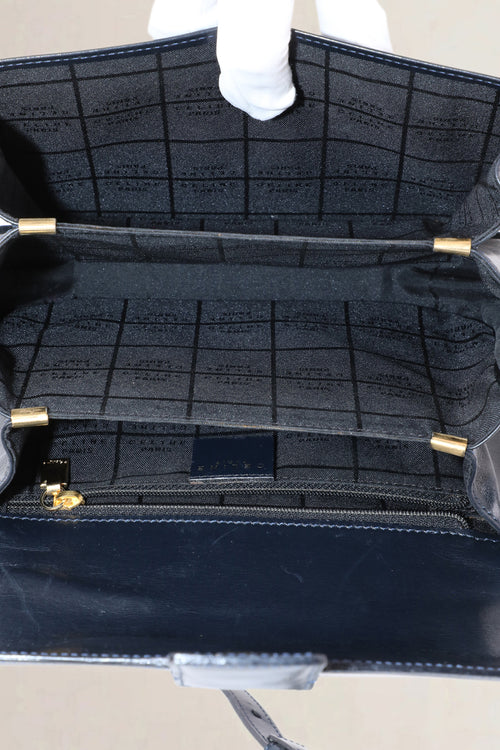 Céline Vintage Navy Carriage Crossbody Bag