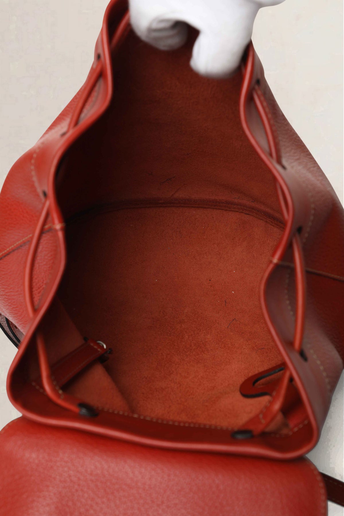 Deux de Delvaux Brick Red Backpack