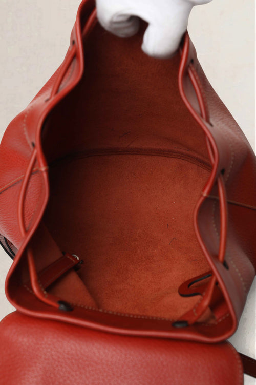 Deux de Delvaux Brick Red Backpack