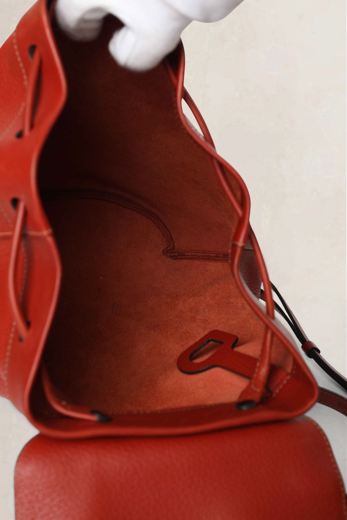 Deux de Delvaux Brick Red Backpack