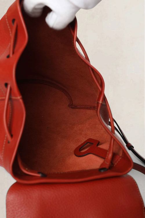 Deux de Delvaux Brick Red Backpack