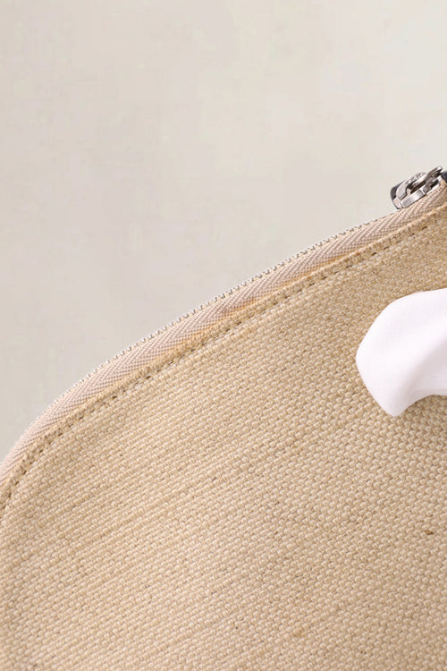 Delvaux Beige Canvas Pouch